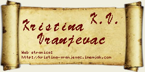 Kristina Vranjevac vizit kartica